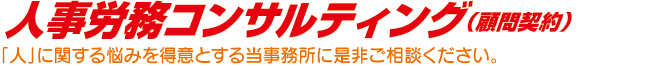 人事労務コンサルティング 人事労務コンサルティング